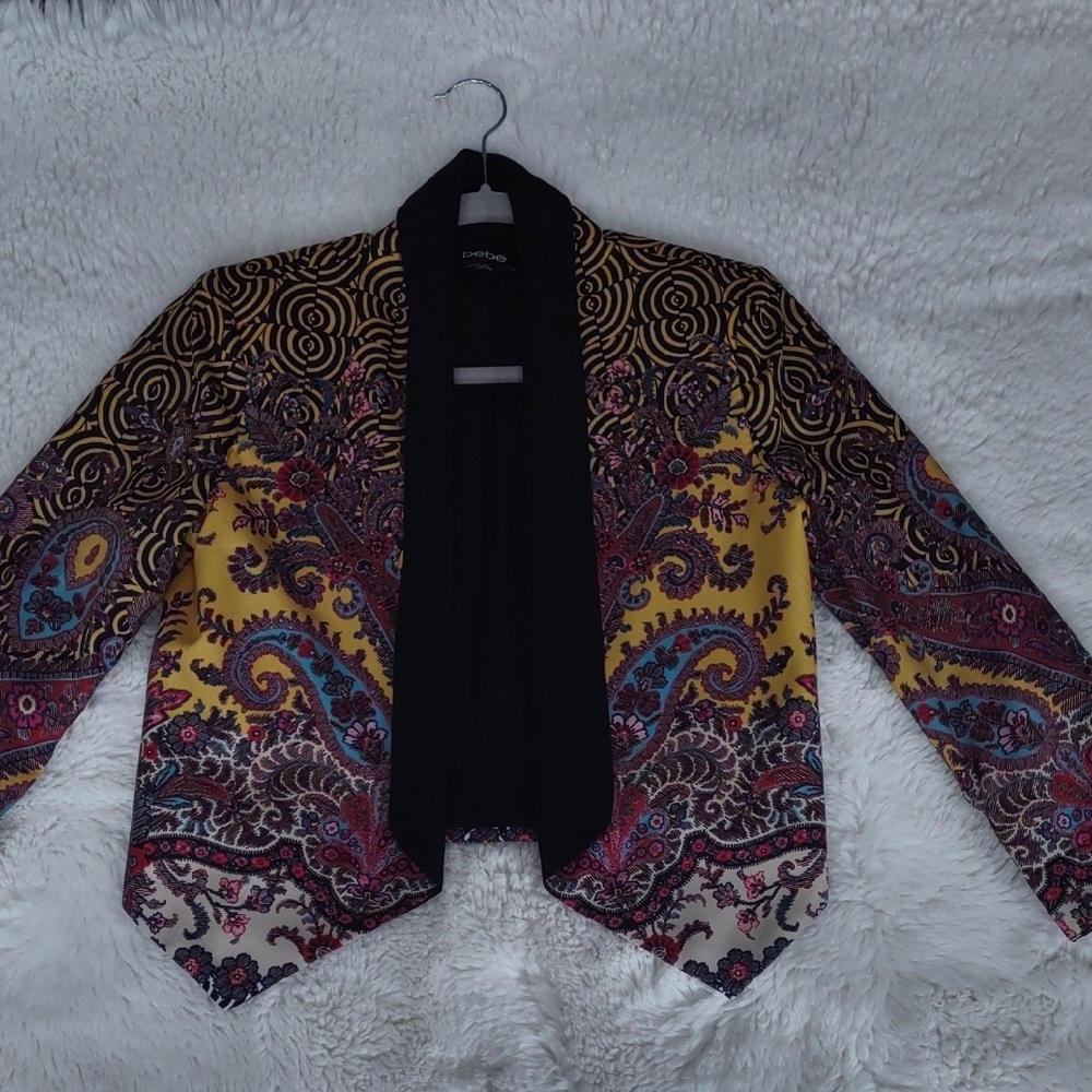 Bebe Women's Vibrant Paisley Blazer, Size S/P - Picture 13 of 16